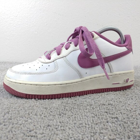Nike Air Force 1 White Light Bordeaux Kids 6Y Shoes Low Top DH9600-101 Girls - Picture 4 of 12
